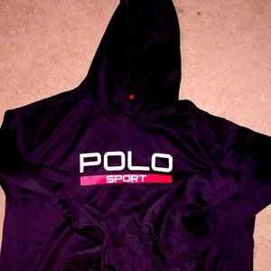 Black and red polo performance sweatshirt XL